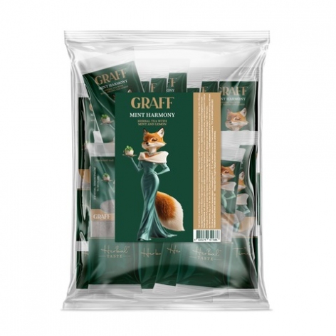Чай трав'яний 100г (2г*50), кадді-пакет, «Mint Harmony/М'ятна Гармонія» GRAFF gr.12096