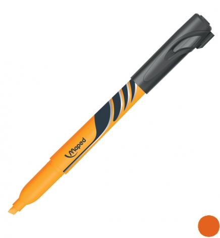 Маркер текстовий FLUO PEPS Pen 1-4 мм клиновидний письмовий вузол MAPED MP.734035 помаранчевий