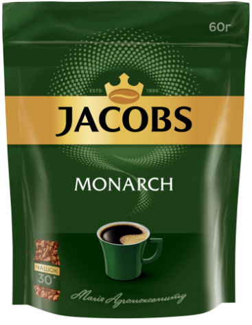 Кава розчинна пакет 60 г, Jacobs Monarch prpj.90922