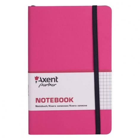 Записна книжка Partner Soft А5- на 96 арк. кремовий блок в клітинку AXENT 8206-10-A рожевий