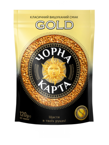 Кава розчинна Чорна Карта Gold, пакет 120г, ck.52556