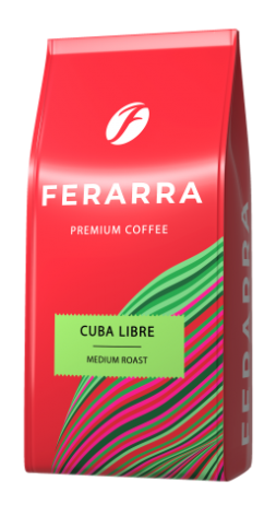 Кава в зернах CAFFE CUBA LIBRE з клапаном, 1000г, FERARRA fr.75169