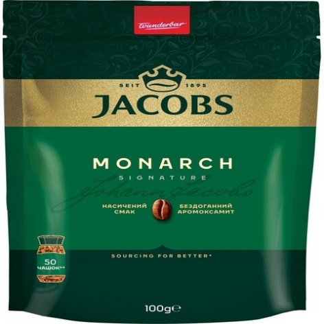 Кава розчинна пакет 100г, Jacobs Monarch prpj.90113