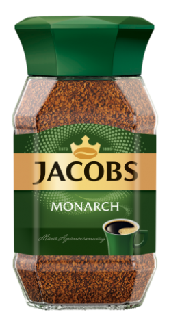 Кава розчинна скляна упаковка 190г, Jacobs Monarch prpj.90908