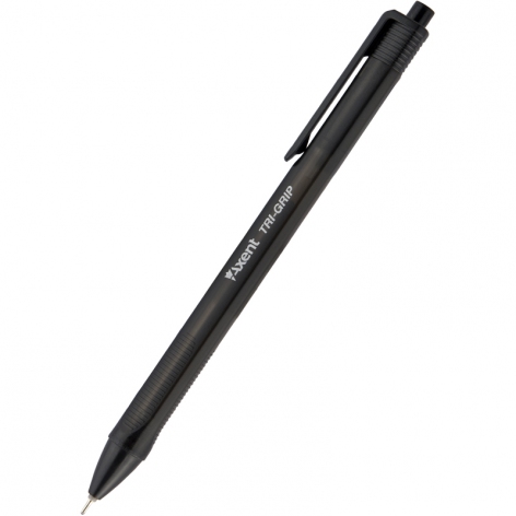 Ручка кулькова масляна автоматична Tri- Grip 0,7 мм AXENT AB1081-01-A чорна