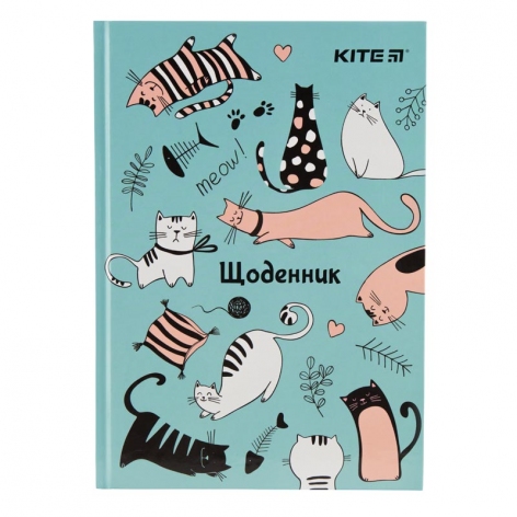 Щоденник шкільний в твердій обкладинці KITE k19-262-4 Funny Cats