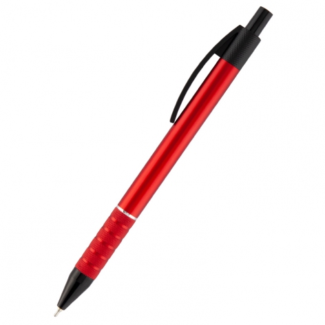 Ручка масляная автоматическая Prestige 0,7 мм металлический красный корпус Axent ab1086-06-02 синяя