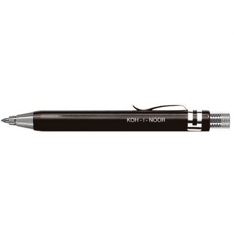 Олівець механічний металевий корпус з чинкою цанговий 3,2 мм Koh-i-noor 5358b чорний
