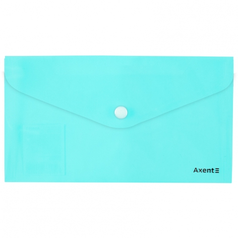 Папка-конверт на кнопці, DL, Pastelini, м`ятна Axent 1414-18-a