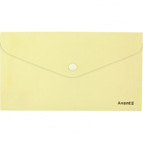 Папка-конверт на кнопке, DL, Pastelini, желтая Axent 1414-08-a