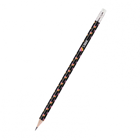Олівець графітний з ластиком Likee Kite lk22-056