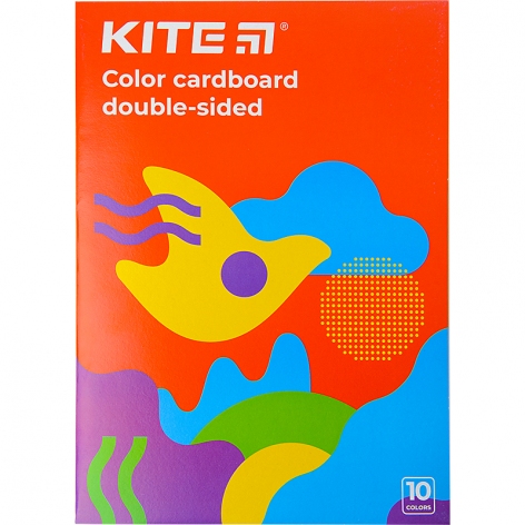 Картон кольоровий двосторонній А4 10 арк., 10 кольорів Fantasy Kite k22-255-2