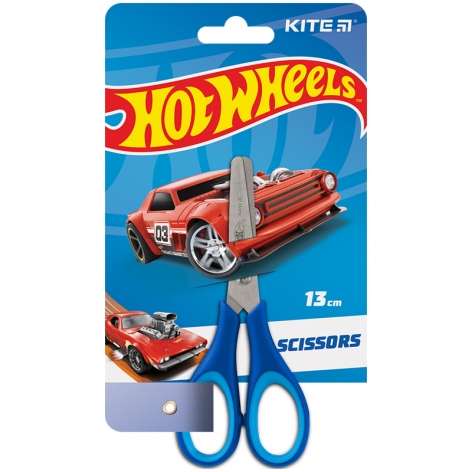 Ножиці дитячі з гумовими вставками, 13 см Hot Wheels Kite hw23-123