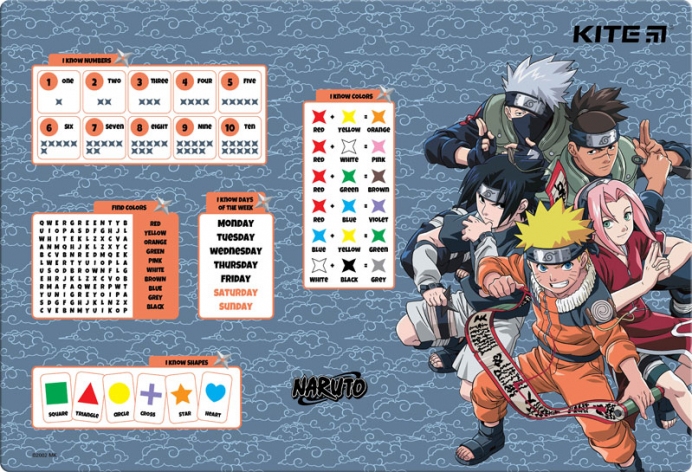 Підложка настільна для писання 42,5 x 29 см Naruto Kite nr23-207