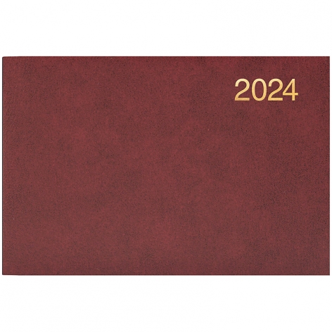 Щотижневик 2024 кишеньковий Miradur BRUNNEN 73-755 60 294 золоте тиснення  бордовий