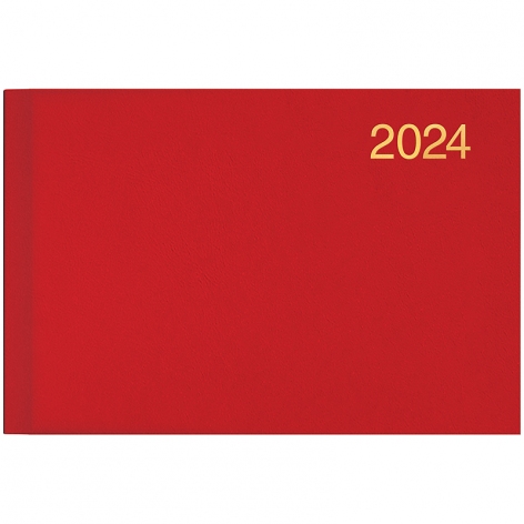 Щотижневик 2024 кишеньковий Miradur BRUNNEN 73-755 60 204 золоте тиснення  червоний