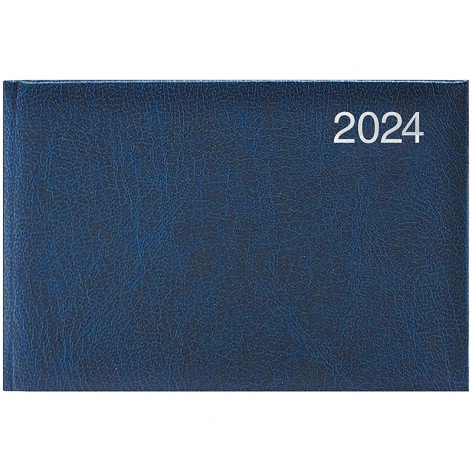 Щотижневик 2024 кишеньковий Miradur BRUNNEN 73-755 60 304 срібне тиснення   синiй
