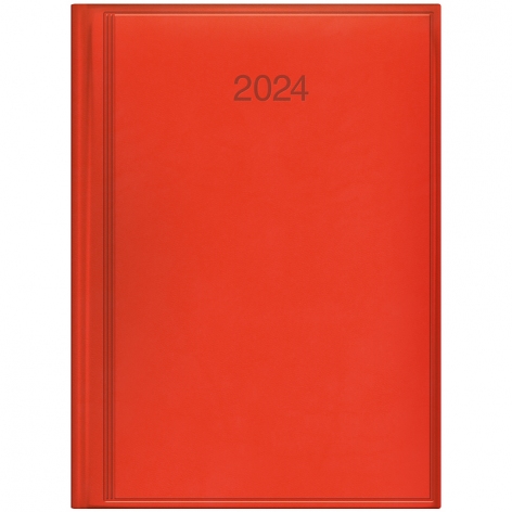 Щоденник 2024 Стандарт Torino BRUNNEN 73-795 38 244 сліпе тиснення  яскраво-червоний