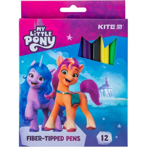 Фломастери 12 кольорів в картонній упаковці Little Pony Kite lp24-447