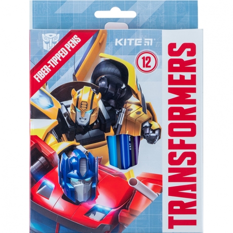 Фломастери 12 кольорів в картонній упаковці Transformers Kite tf24-447