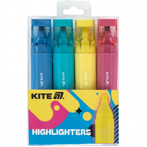 Маркер Highlighter Creative Trendy Colors комплект з 4 кольорів Kite k24-1144-4