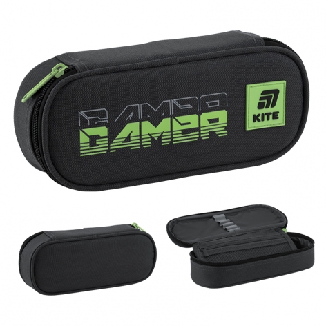 Пенал на одне відділення з органайзером без наповнення Gamer Kite k25-599-2