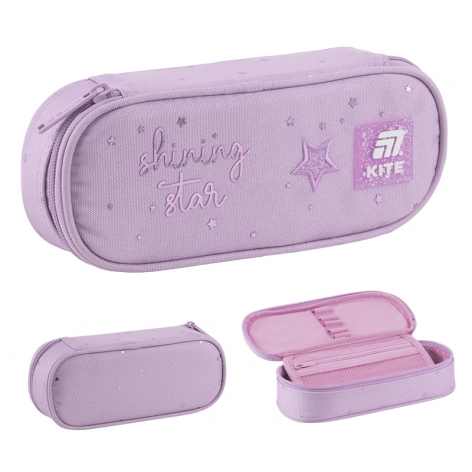 Пенал на одне відділення з органайзером без наповнення Shining Star Kite k25-599-7