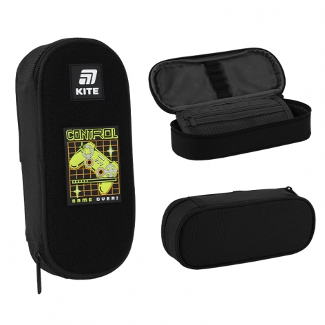 Пенал на одне відділення з органайзером без наповнення Gaming Mode Kite k25-599-19