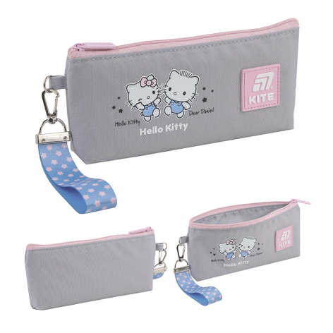Пенал на блискавці без наповнення на одне відділення Hello Kitty-1 Kite hk25-680-1