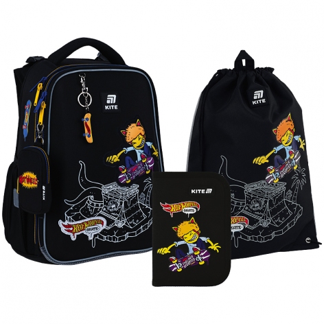Набір рюкзак + пенал + сумка для взуття Hot Wheels Kite set_hw25-531m