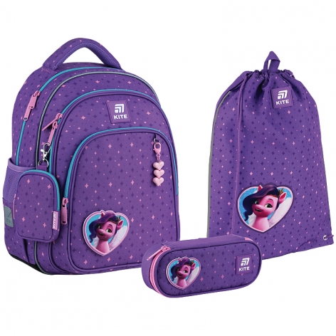 Набір рюкзак + пенал + сумка для взуття Little Pony Kite set_lp25-763s