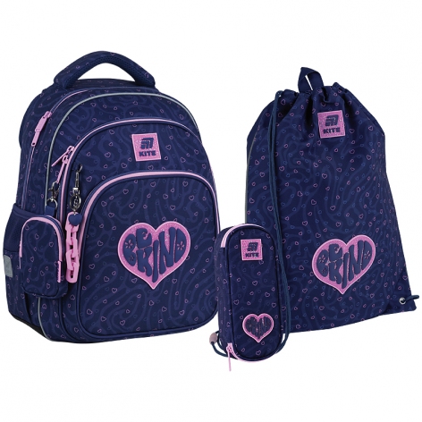 Набір рюкзак + пенал + сумка для взуття Be Kind Kite set_k25-763m-4