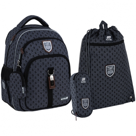 Набір рюкзак + пенал + сумка для взуття College Line Boy Kite set_k25-763m-3