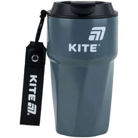 Термокружка 450 мл, сіра Kite k25-1220-1