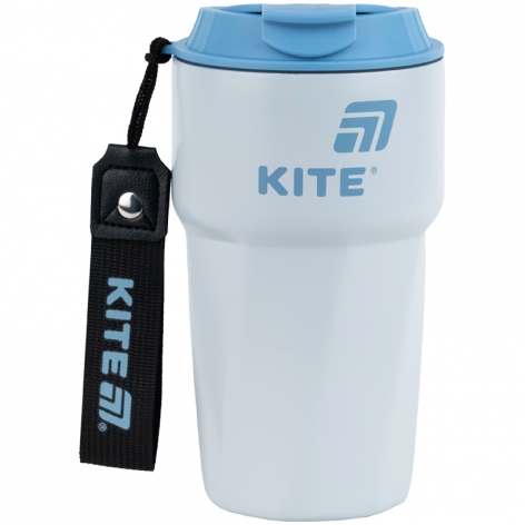 Термокружка 450 мл, сіро-блакитна Kite k25-1220-2