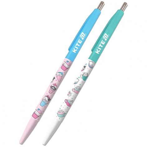 Ручка кулькова автоматична 0,5 мм Ice & Cup KITE k25-361-2 синя