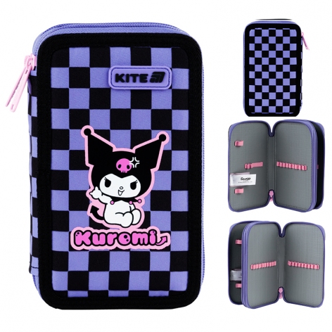 Пенал на блискавці без наповнення на два відділення Hello Kitty Kite hk25-623