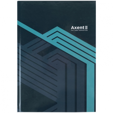 Записна книжка А4, 96 арк. в клітинку в твердій обкладинці Lines, сіра Axent 8422-580-a