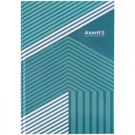 Записна книжка А4, 96 арк. в клітинку в твердій обкладинці Lines, зелена Axent 8422-582-a