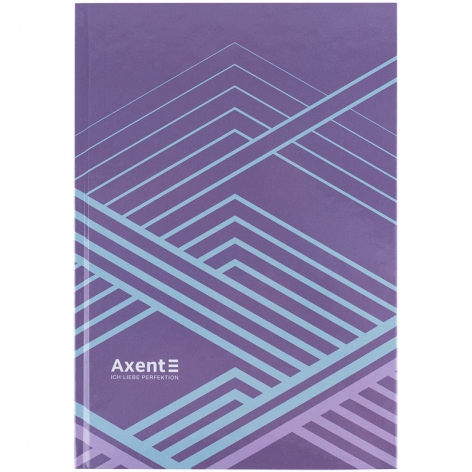 Записна книжка А4, 96 арк. в клітинку в твердій обкладинці Lines, бузкова Axent 8422-583-a