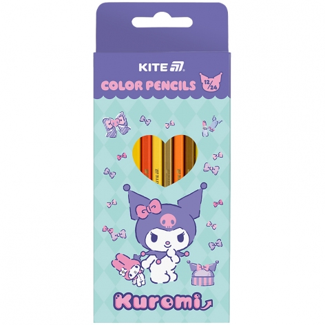 Олівці кольорові двосторонні 12 штук 24 кольори Kite hk25-054-2