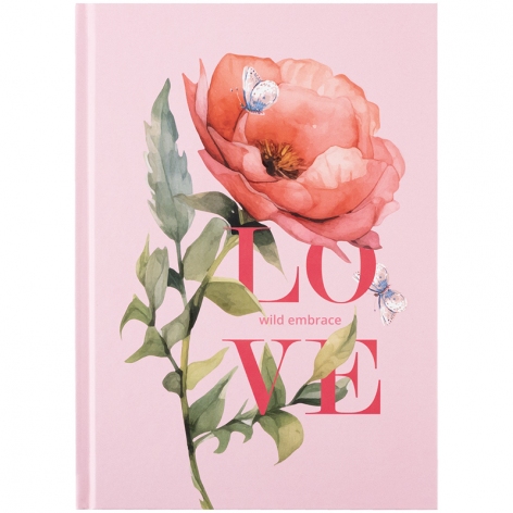 Записна книжка А5, 96 арк. в клітинку в твердій обкладинці Love Axent 8459-6-a
