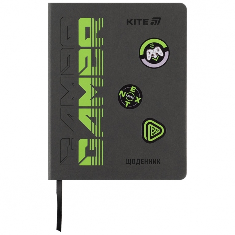 Щоденник шкільний, тверда обкладинка, PU Gamer Kite k25-264-1