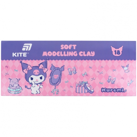 Пластилін восковий, 18 кольорів, 360 г. HK Kite hk24-085
