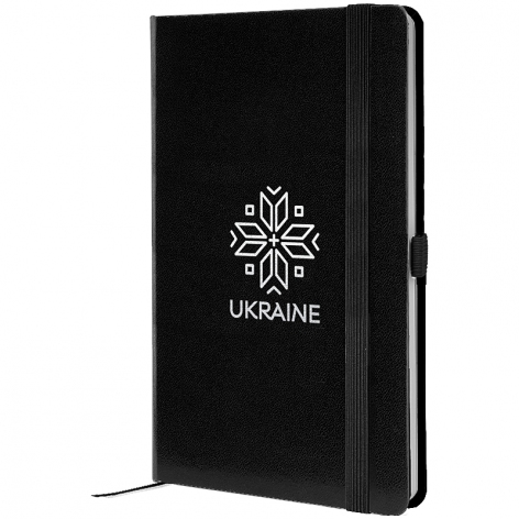 Записна книжка Partner А5-(125х195мм) на 96 арк. кремовий блок в клітинку Вишиванка Axent 8201-01-7-a чорний