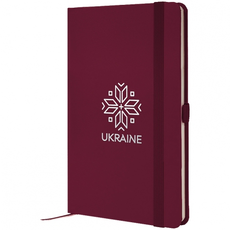Записна книжка Partner А5-(125х195мм) на 96 арк. кремовий блок в клітинку Вишиванка Axent 8201-46-7-a винний