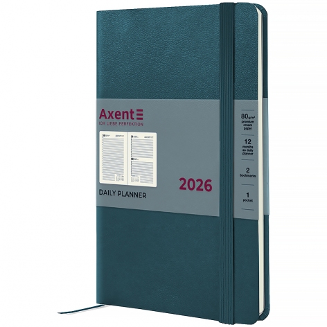 Щоденник датований 2026 Partner Strong, 145*210, малахітовий AXENT 8819-26-31-a