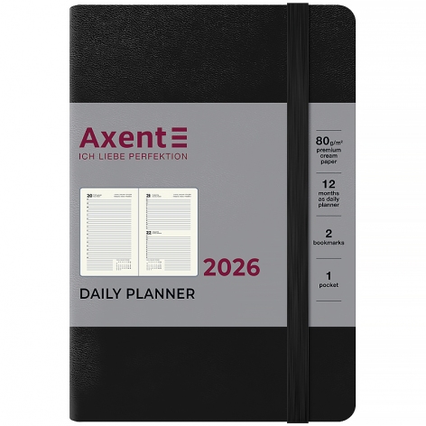 Щоденник датований 2026 Pocket Strong, 104*146, чорний AXENT 8833-26-01-a