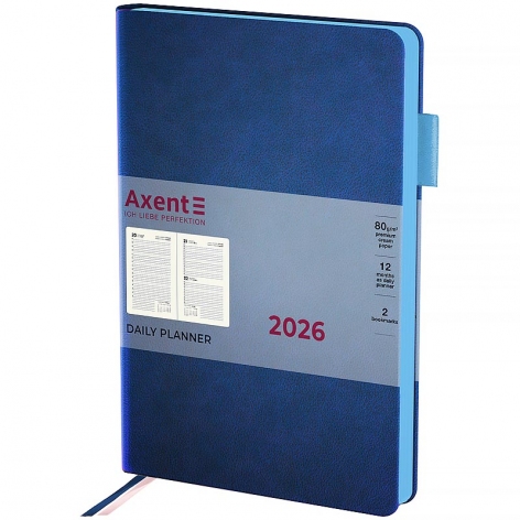 Щоденник датований 2026 Partner Soft Muse, 145*210, синій AXENT 8827-26-3-a