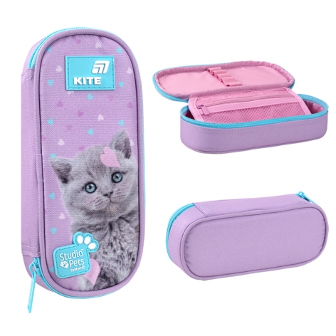 Пенал на одне відділення з органайзером без наповнення 599 Studio Pets KITE sp26-599